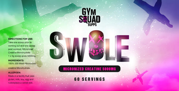 Gym Squad Supps SWOLE Micronized Creatine Monohydrate 60 Servings