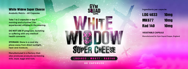 Gym Squad Supps White Widow Super Cheese Anabolic SARM's Complex 60 Capsules